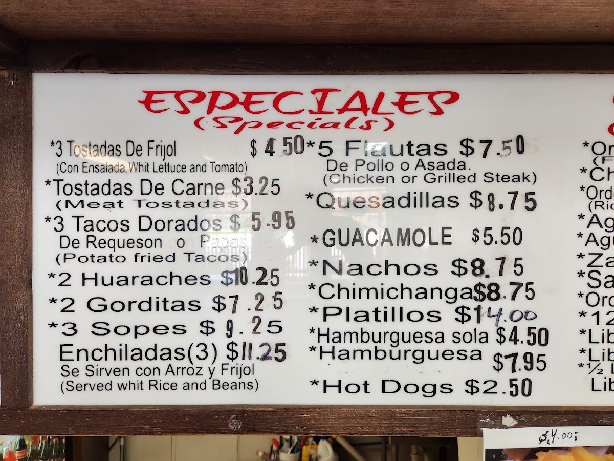Los Desvelados Menu - Image 4